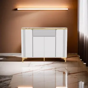 Albus 4 Doors Shoes Cabinet with Sintered Stone Top